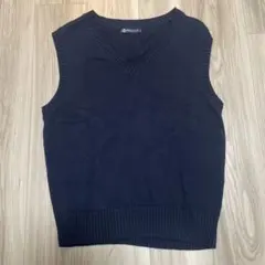 【中古美品】starryage ネイビー Vネック ニットベスト