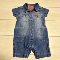 デニム 半袖ロンパース 70cm