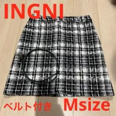 膝丈スカート チェック