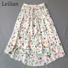 【Leilian/レリアン】ロングスカート　花柄　ボタニカル　マルチカラー　近年のサムネイル