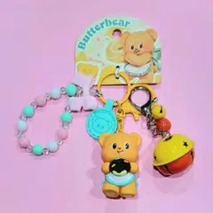バターベアButterbearキーホルダーストラップ チャームくま じゃらじゃら