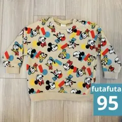 【美品】futafuta ディズニー 裏毛 トレーナー 95