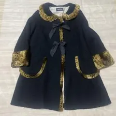 MILKファー付きコート クロ