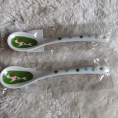 【お値下げ中】犬柄 陶器スプーン 2本セットのサムネイル
