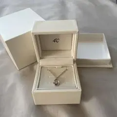 4C シルバー925 ドロップ型ペンダントネックレス