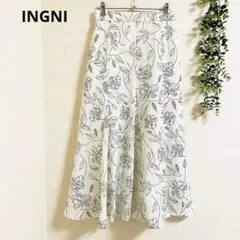 イング　ロングスカート M 花柄　フレア　上品　エレガント　綺麗め♡