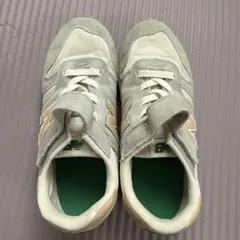 new balance 373 キッズスニーカー グレー/ベージュ 21.5cm