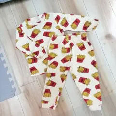 ポテトフライ柄　上下セットアップ　パジャマ