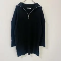 ジャーナルスタンダードレリューム　オーバーサイズ ハーフジップニット 黒