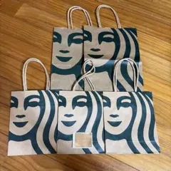 Starbucks 紙袋 5枚セット シール付きのサムネイル