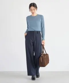 【極美品】IENA イエナ リブ クルー ネック プルオーバー