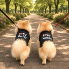 ​L 犬服 新品 タンクトップ 黒 ドッグウェア I♡my Daddy ペット服のサムネイル