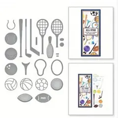 【新品未使用】スポーツ用品いっぱい　カッティングダイ