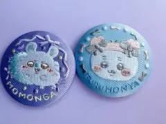 ちいかわ 刺繍缶バッジ モモンガ 古本屋さん