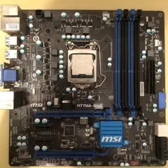 [中古]MSI H77MA-S40マザーボード+i7-2600kCPU+32GB MSI H77MA-S40 LGA1155 MicroATXマザーボード 第2・3世代CPU対応 Bios