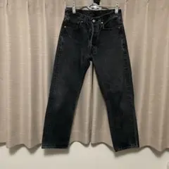 90s リーバイス　後染め　ブラックデニムパンツ　USA製