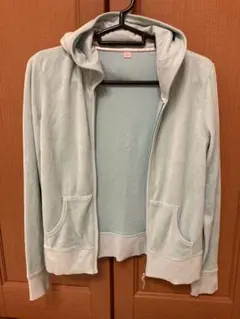 UNIQLO 水色 フード付きパーカー