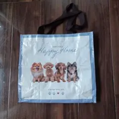 【大人可愛い】犬イラスト トートバッグ【耐水・撥水】お散歩バッグ 中型サイズ
