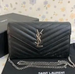 E*a様 SAINT LAURENT ブラック ショルダーバッグ