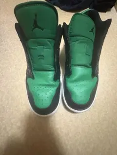 Air Jordan グリーン/ブラック ハイカットスニーカー