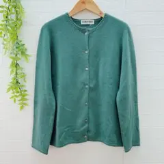 【ジョルジュレッシュ】 長袖カーディガン カシミヤニット (M) グリーン