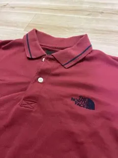 THE NORTH FACE ポロシャツ ボルドー メンズ　ライン入り