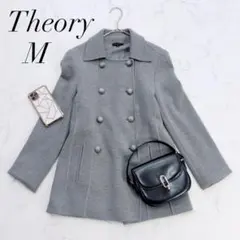セオリー/ウールコート/グレー/ダブルボタン/ウール100/美品✨️