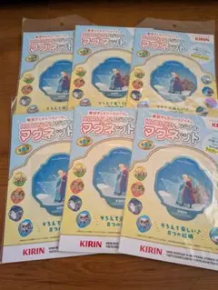 キリンKIRINディズニーアナ雪 アナと雪の女王リジナルマグネット 6枚