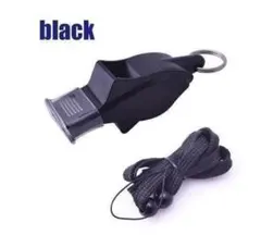 送料無料 未開封品 ドルフィン型 笛 ホイッスル 審判 防災 黒　スポーツ　競技