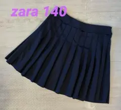 zara 140 ネイビー プリーツスカート