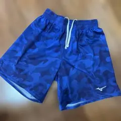 Mizuno ブルーの迷彩柄 ハーフパンツ 150