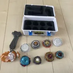 ベイブレード まとめ売り　収納ケース付き ベイブレードX まとめ売り ベイ8個、ランチャー、ケースなど付属