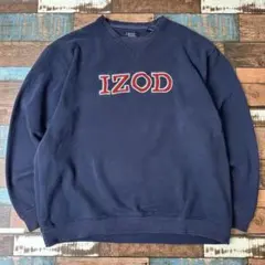 IZOD アイゾッド　刺繍ロゴ　メンズ　スウェット　トレーナー　古着　サイズL
