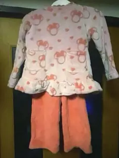 GU ディズニー ミニー シルエット フリース パジャマセット ピンク 120