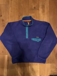 Patagonia 青色緑色 フリーススナップt