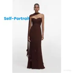 ❇️Selfportrait26春新セルフポートレートブラックロングドレス 