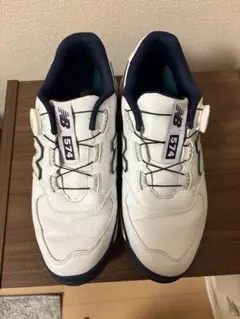 New Balance 574 ゴルフシューズ ホワイト/ネイビー