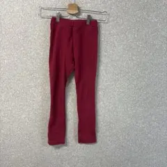 赤 レギンス 125~135cm 後ろポケット付き