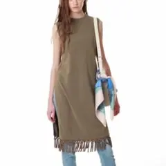 グレースコンチネンタル ノースリーブ フリンジ サマー ニット