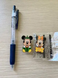 【送料込み】ミッキーマウス&ミニーマウス　ピンバッチ