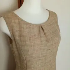 着物リメイクドレス　Mサイズ（ウール100％）ボレロ付き