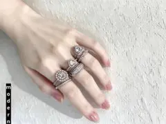 リングセット6点 まとめ売り キュービックジルコニア 11号 13号15号