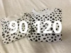 90 120 お揃い　兄弟　姉妹　トレーナー ダルメシアン　ディズニー　裏起毛