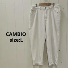 CAMBIO カンビオ コーデュロイペインターパンツ HLCM0071 白 L