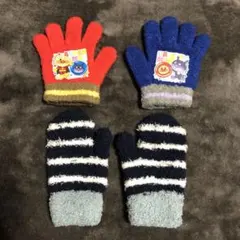 手袋　アンパンマン 冬　赤　青　幼児用