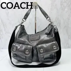 ◎美品◎ COACH 2way バッグ Glitter Silver
