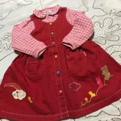 美品♡ミキハウスホットビスケッツワンピースセット♡100