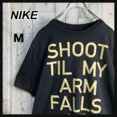 ☆ US古着  Tシャツ NIKE センタープリントロゴ ブラックM