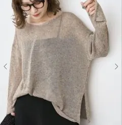 【美品】Spick&Span リネンミックス2WAYプルオーバー