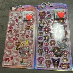 サンリオキャラクターズ　日焼け　ハローキティ　うるちゅるポップシール　2点セット